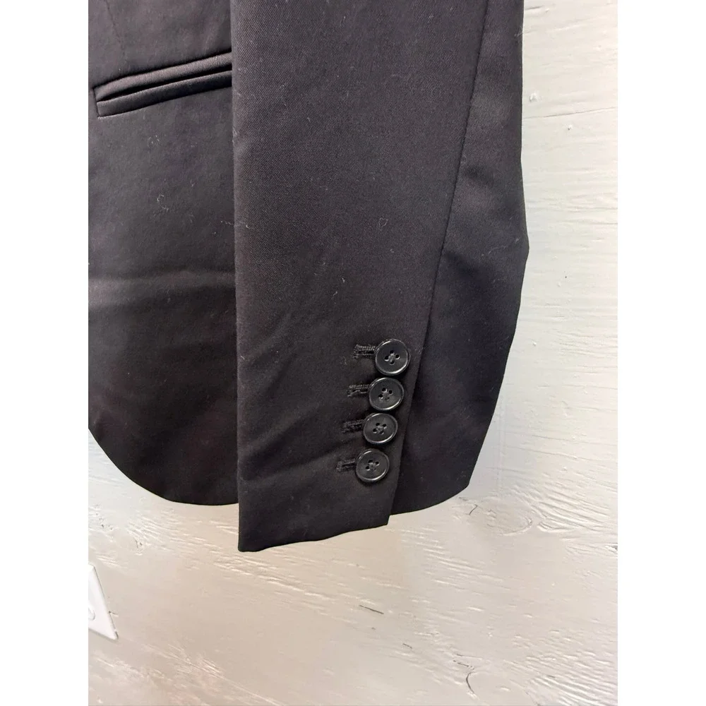 Liz Claiborne Career Black Single Button Blazer Womens Size 4 Professional